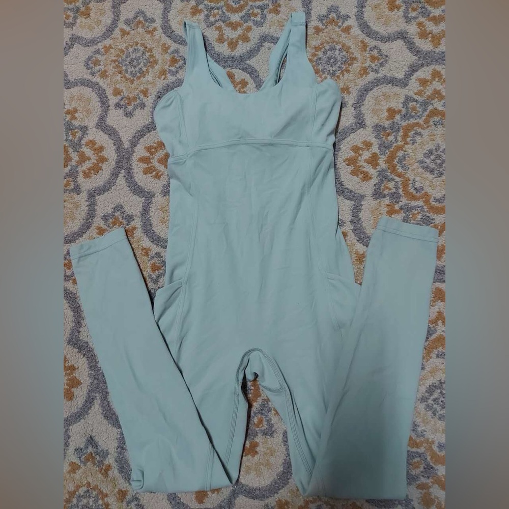 Aritzia TNA green sleeveless jumpsuit